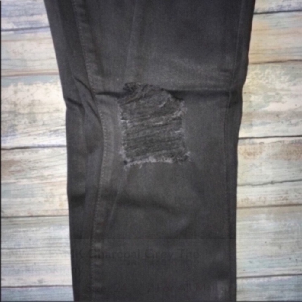 NWT 7 For All Mankind Charcoal Grey The Ankle Skinny - Picture 8 of 9